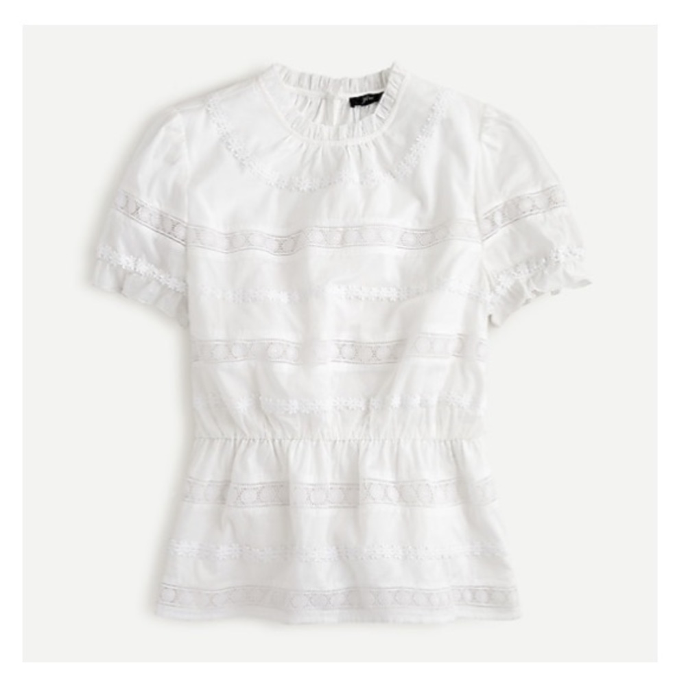 NWT J. Crew peplum top. Size M